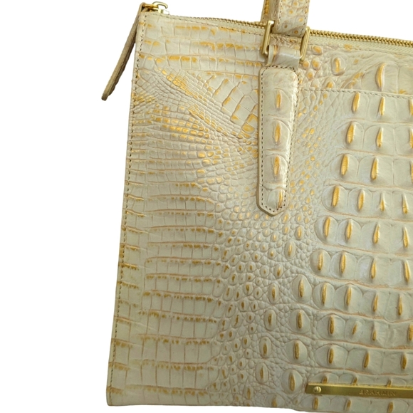 Brahmin EUC Crystal Melbourne Embossed Croc Leather Tote Shoulder Bag - Picture 2 of 14